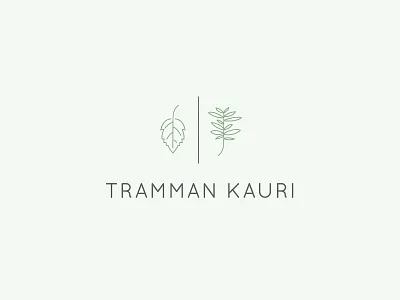 tramman kauri branding design illustration leaf logo