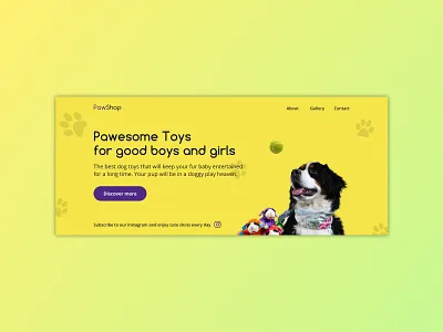 PawShop dailyui design landing minimal typography ui ux web website