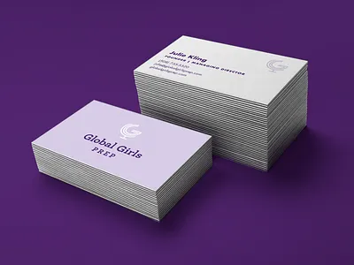 global girls prep branding business card icon logo