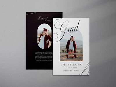 Graduation Announcement / Handwritten celebration college graduation graphic design script typography
