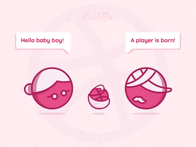 New Player! baby born character character design characterdesign child family first born first shot flat illustration hello dribbble icon illustration illustrator logo minimalist parents user interface userinterface vector welcome