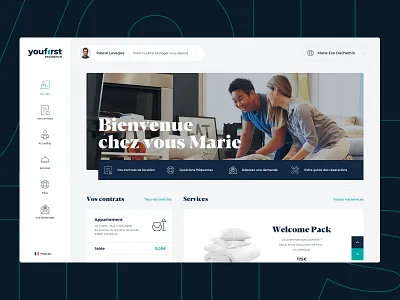 Youfirst・Intranet dashboard desktop intranet ui ux webdesign