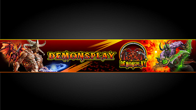 demonsplay gaming banner design esport logo mascot subbadges twitch twitch banner twitch logo twitchemote youtube banner youtube logo