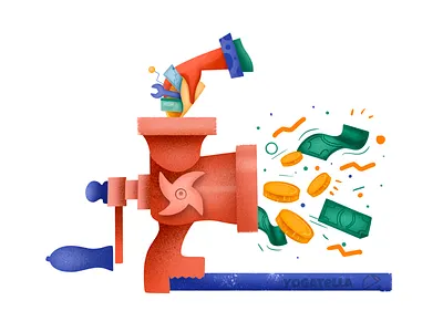 Investing Money blog business design drawing illustration illustrator investment money roi saas