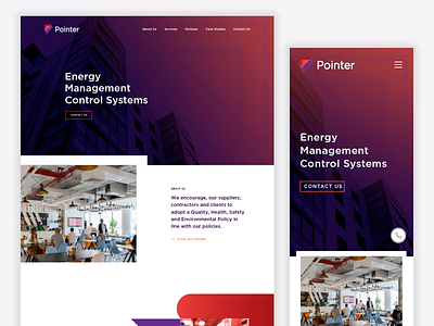 Pointer - Website Redesign brand design brand identity design desktop identity design mobile pointer responsive design ui webdesign website website design