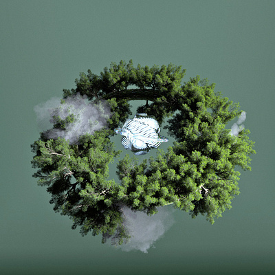 Mother Nature 3d 3d art 3d render c4d nature render art trees