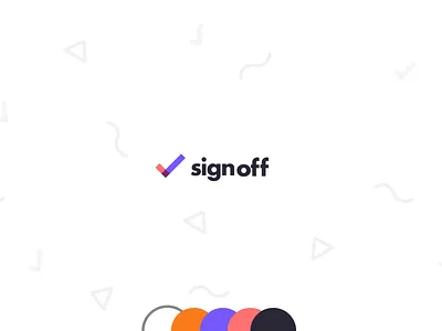 SignOff Concept 3 branding design icon icons illustration label logo orange progress simple