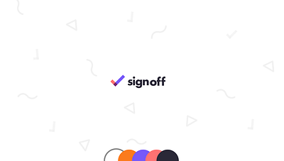 SignOff Concept 3 branding design icon icons illustration label logo orange progress simple