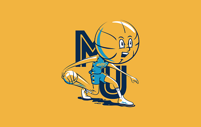 Basketball head - Marquette basketball golden eagles illustraion