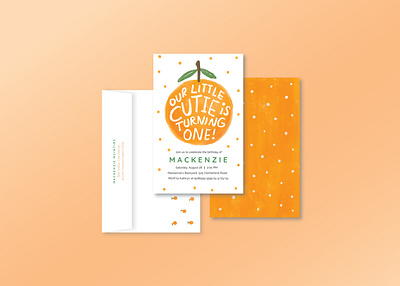 Kids Birthday Invite / Little Cutie birthdayinvite graphic design kids printdesign