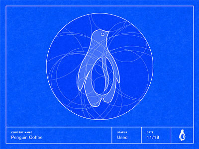 Penguin Coffee – Grid System animal logo brand identity brand identity design brand mark branding branding concept coffee logo grid system icon logo crafting logo grid logo grids logo presentation logo tutorial logotype penguin logo simple logo symbol design visual identity