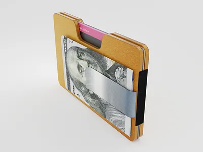 Gold Wallet 3d @credit b3d blender blender3d blendercycles cycles render