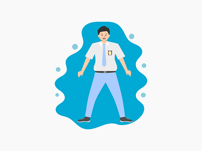 Indonesian High School Student Male high school illustraion water
