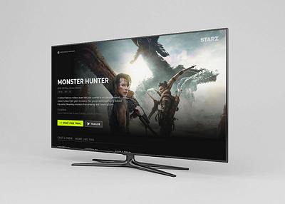 Streaming TV - STARZ Redesign art direction design redesign smart tv streaming tv ui ui design