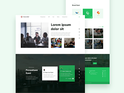 Landing Page Design Concept for PT Magau Group design landing page landing page concept landing page design mhala ui ui design ui ux design ui ux web ux web