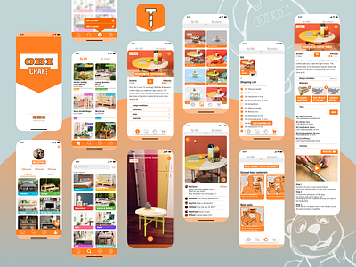 OBI Craft android app app bricolage app design diy app icon ios app logo mobile app mobile app design obi reply challenge reply creative challenge ui ux