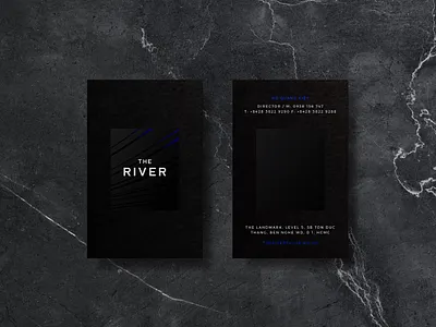 The River Thu Thiem Business Cards blackonblack business cards logo typography