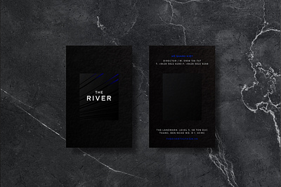 The River Thu Thiem Business Cards blackonblack business cards logo typography