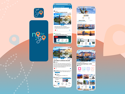 NoFar2Go android app app design icon ios app mobile app mobile app design social networking app tag innovation school travel app travel app design ui ui design ux ux design