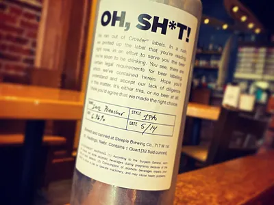 [Undesigned] Crowler Label beer beer can beer label brewery copywriting print