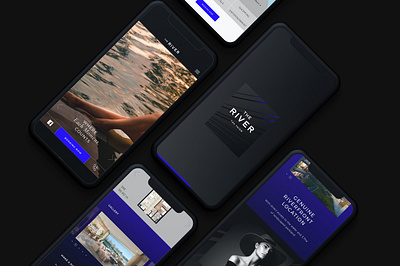 The River Thu Thiem colour logo luxury mobile mobile ui premium typography website