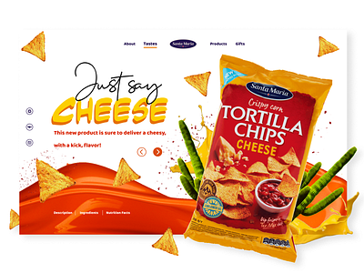 Tortilla cheese flavored chips Landing branding concept creative design landing mexico minimal shop shopping tortilla ui web web design website concept