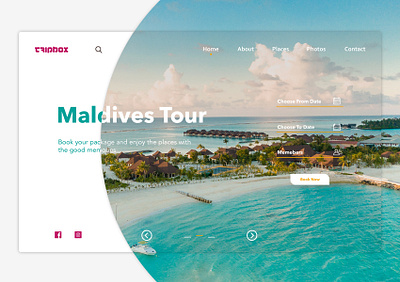 TripBox Travel Community Landing Page - Web Page booking clean landing page landing page design memories places popular tour tourism tours travel travelling ui ui ux web web ui website website design world world tour