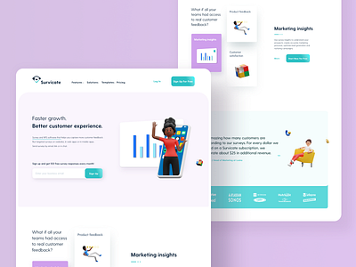 Landing page UI colorful landing landing page landing page design page layout product design redesign ui uidesign webdesig website