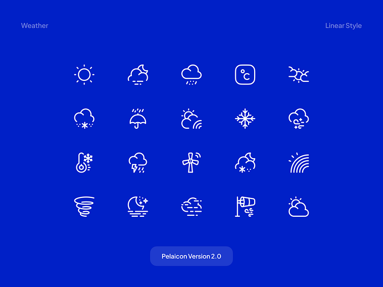 Weather Icons - Pelaicon v2.0 by Ho3ein for Pela Design on Dribbble