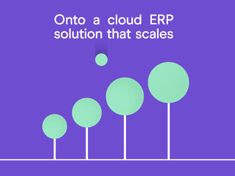 wiise animation cloud illustration minimalistic modern motion design purple simple trees