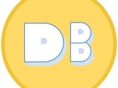 DB Logo branding design flat lettermark logo minimal typography web website