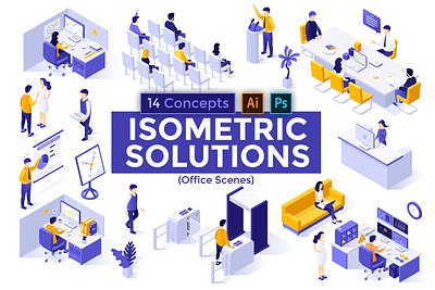 Isometric Solutions banners design graphic design graphic design graphic elements icon icon design icons illustration illustrations isometric isometric art isometric design isometric icons isometric illustration solutions vector web web elements website