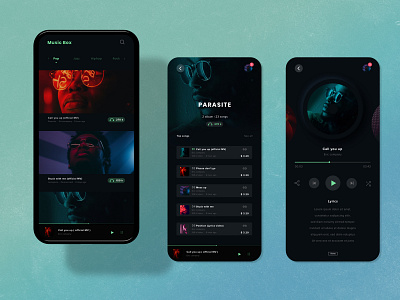 Music Player for #dailyui #009 009 branding daily 100 challenge daily ui dailyui dailyui009 dark design ui ux web website