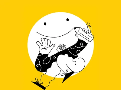 Smile! apple pencil bright character characterdesign draw drawing figure hands happy happy face illustration ipad pro pencil sun woman yellow