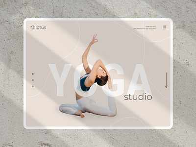 Yoga Studio | Landing page blobs design flat graphic design interaction ui warm colors web yoga yoga studio