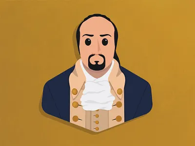 Alexander Hamilton alexander broadway character design fan art illustration minimalism minimalistic musical portrait simple vector