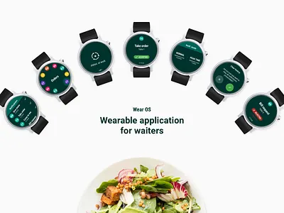Escuzi - wearable app for waiters (wearOS) application application design cafe moto360 motorola restaurant smartwatch waiter waitress watch ui watches ui wearable wearables wearos