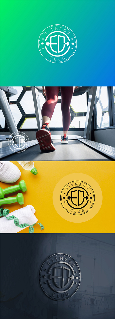 Fitness Club clean logo creative logo fitness club fitness logo gym gym logo logo modern logo