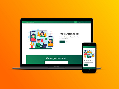 Meet Attendance mockup uiux userexperience userinterface webapp webapps webdesign website