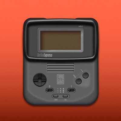 Turbo Express Icon 16 art director design digital art digital illustration editorial art express game art handheld icon illustration minimalism pop art portable retro summer turbo turbografx ui vector