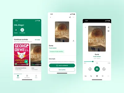 Skeelo Audiobooks - App Redesign app app design book book app icon interaction mobile mobile app product read read app typography ui ui design ux