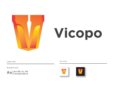 Vicopo Gradient Modern Logo abstract logo brand identity branding and identity concept gradient logo logo logo design logo design branding logo designer logo lover logo mark logofield logoflow logofolio modern logo v letter v letter logo v logo