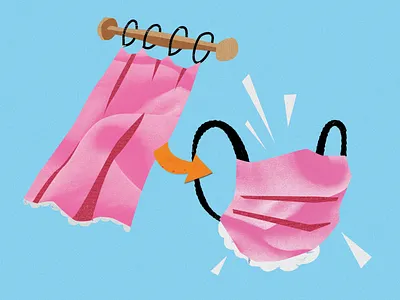 Coronavirus Illustration 4/6 cloth corona corona virus coronavirus covid 19 design diy handmade illustration mask paper papercraft texture