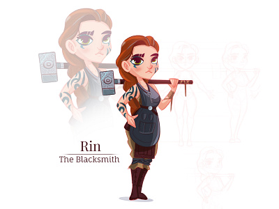 Shattered Sea - Rin art blacksmith book character character design conceptual concert flat girl hummer illustration north viking