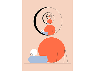 Who is the dreamer? dreams illustration minimal minimalism surreal