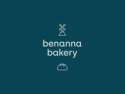 Benanna Bakery bakery benanna branding bread illustrative letspanda line drawing logo mill