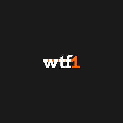 WTF1 Logo brand f1 logo logo design logotype orange wordmark wtf