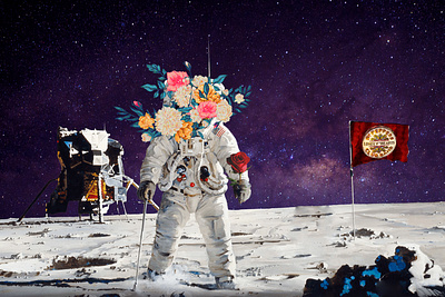 Lonely Hearts Club astronaut collage art hindustan times moon parthgarg photography photomanipulation photoshop space thehexcode valentine day