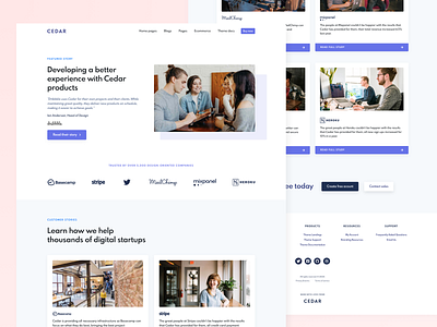 Customer stories bootstrap css design theme ui web