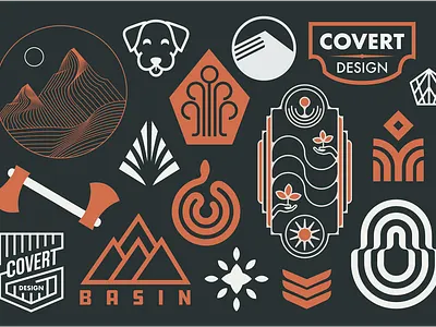 Logo and Badge Collection badge design branding design graphic design iconography logo